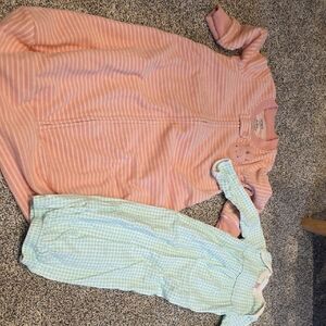 Carter's Pink Fleece and Carters Teal And White  Sleep Sacks